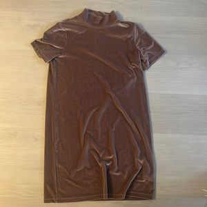 Madewell pink velvet dress